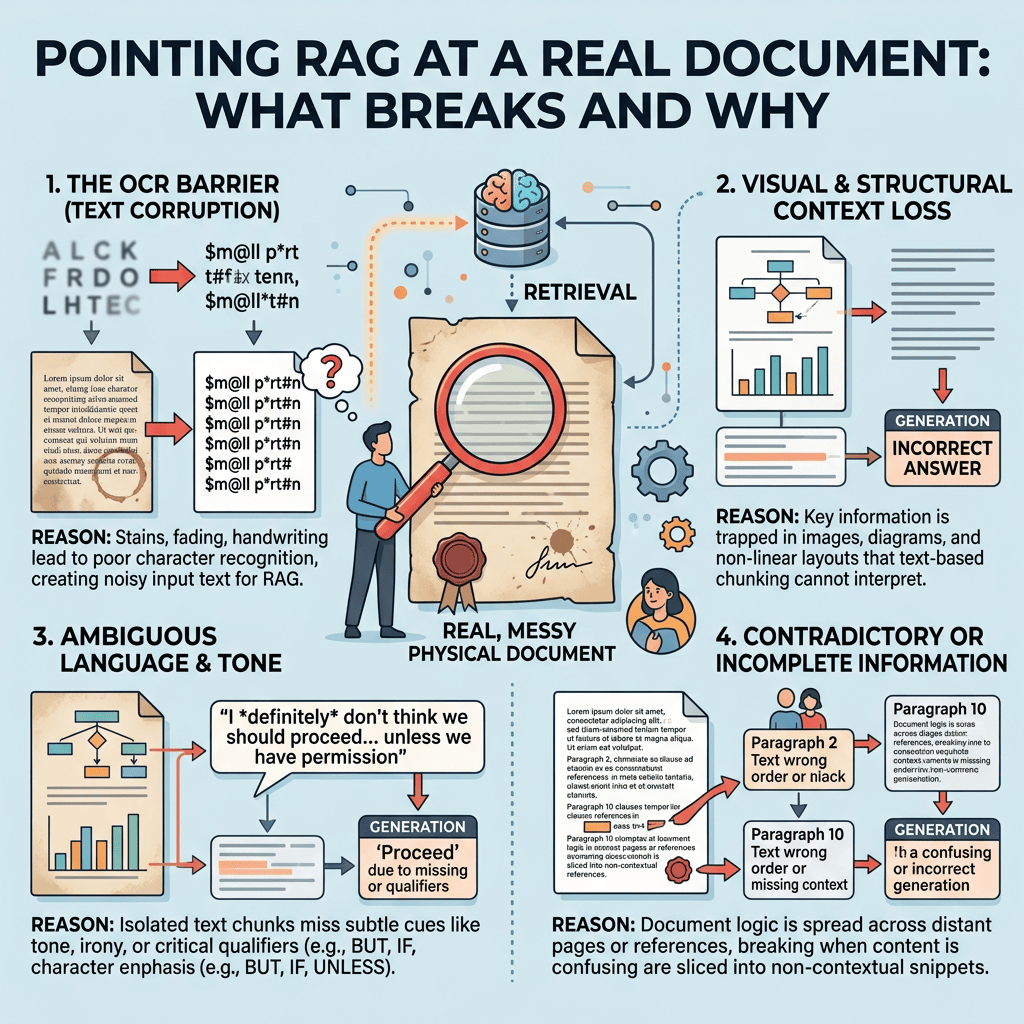 RAG system analyzing a real document